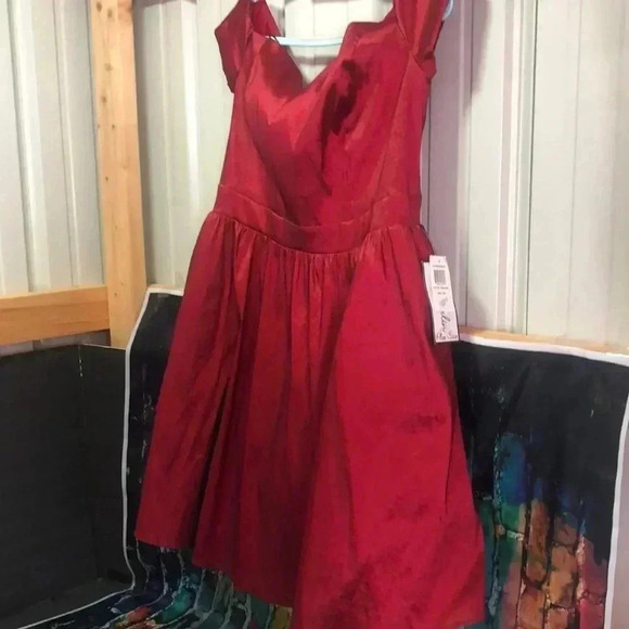 B.Darlin formal dress ruby red plus size 17 - Picture 1 of 9